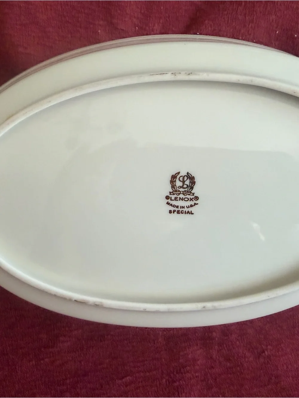Lenox Ivory Oval Serving Platter with Gold Trim